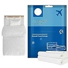 Reselakan, 3st, 4st Engångslakan Lakan Queen Size, Engångslakan för hotell, Portabelt överkast, Resesängkläder Engångslakan med örngott för sjukhus
