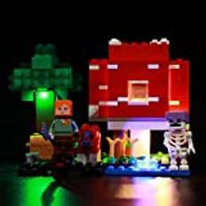 Tegel Shine Light Kit för Lego Minecraft The Svamp House 21179 (Lego Set ingår inte) (Klassisk)