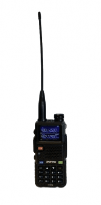 Baofeng UV-5RM Komradio VHF/UHF 136-174/220-260/400-520MHz 8W - Svart