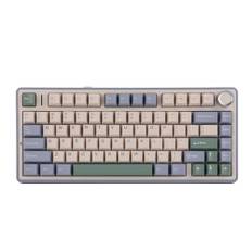 EPOMAKER x Aula F75 Gasket Mechanische Tastatur, 75% Hot swap-fähige Gaming-Tastatur mit Fünf-Schicht-Polsterung&Knopf, Bluetooth/Wireless/USB-C, RGB (groen, Graywood V3 Switch)