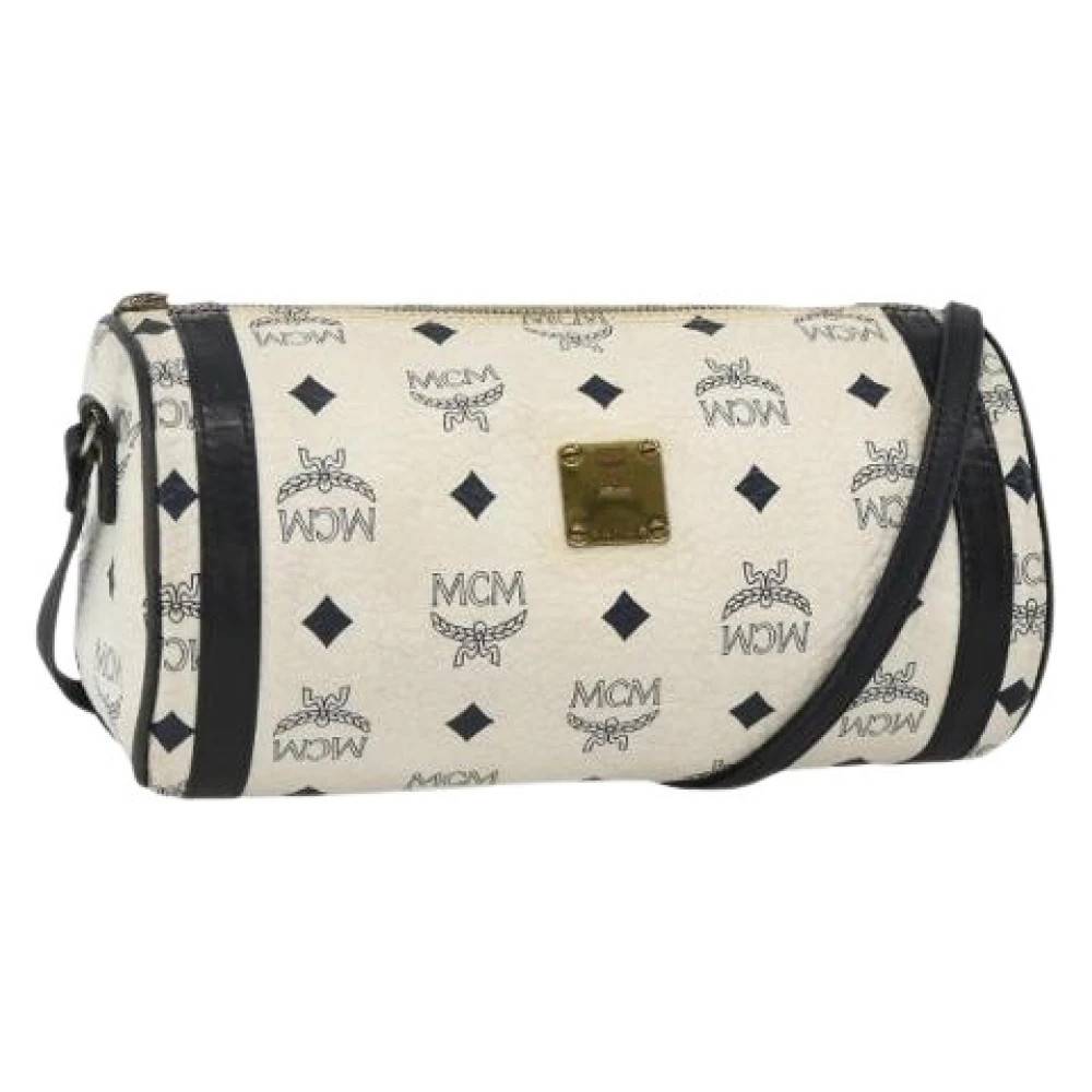 MCM Pre-owned Pre-owned Plastik Skuldertaske - Vintage - Dame - Hvid - ONE SIZE - Uld