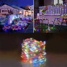 LED String Lights 20m 200LED Fairy Lights, AA batteridrivna Fairy String Lights, Vattentät Silvertråd Koppartråd Strängljus För Gör-det-själv bröllops - Multifärgad (2 meter 20LED,5 meter 50 LED,10 meter 100 LED,20 meter 200 LED,15 meter 150 LED)