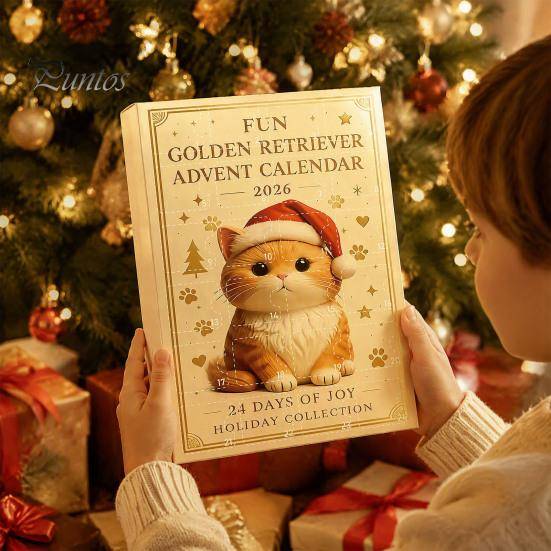Holiday Countdown Calendar 2026 Christmas Advent Calendar, 24 Days with 2D Acrylic Gift for Kids Dog/Horse/Cat/Animals Pendants, Mini Animal cm