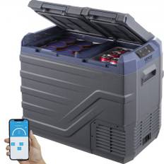 VEVOR Bilkøleskab, 39 L Dual Zone Bærbar Fryser, 12 Volt Bilkøleskab, -4℉-68℉ Justerbart område, 12/24V DC og 100-240V AC Kompressorkøler til Udendørs, Camping, RV