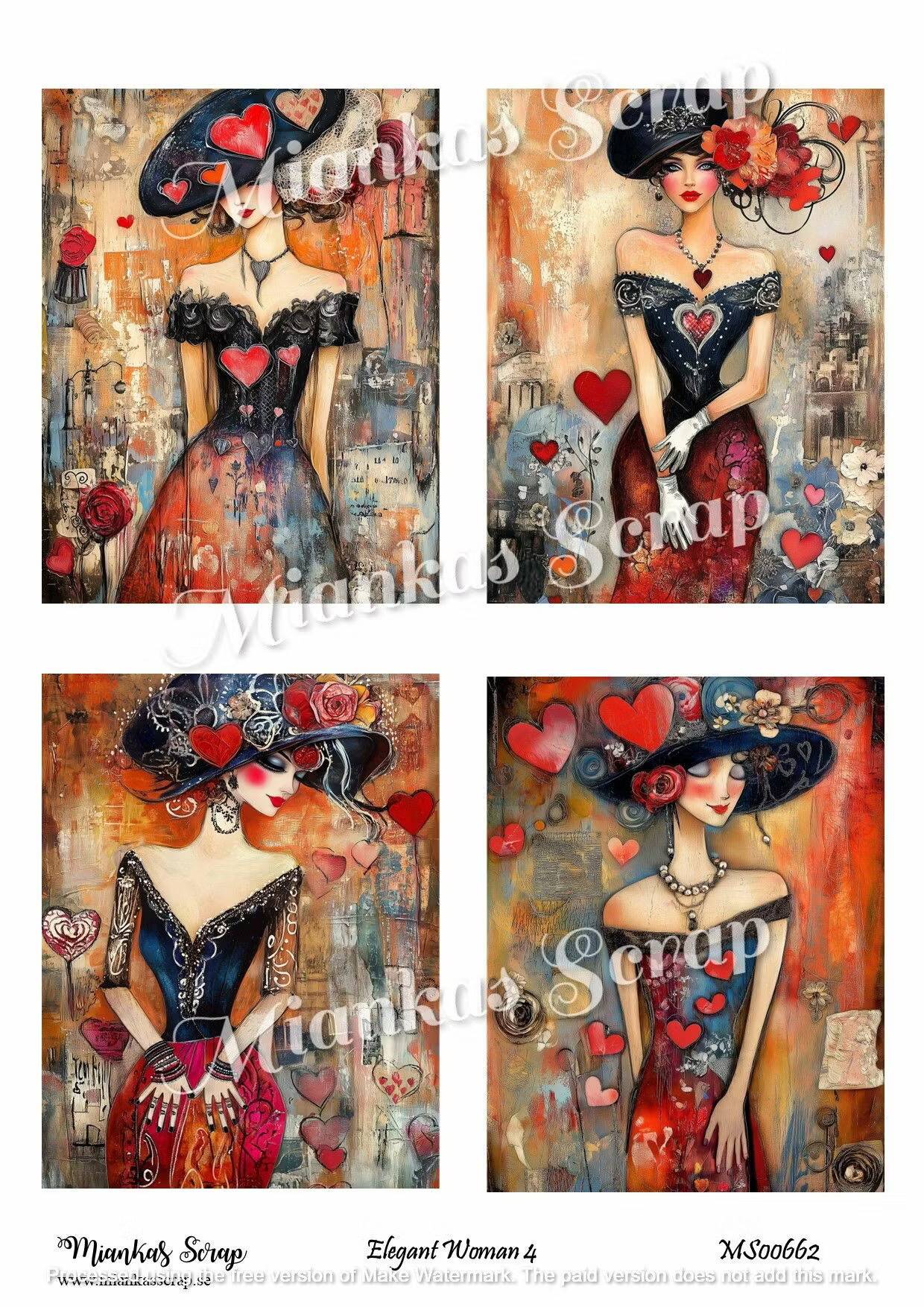 Miankas Scrap klippark - Elegant Woman 4