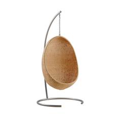Hanging Egg chair Indoor inkl. stativ - Träfärg