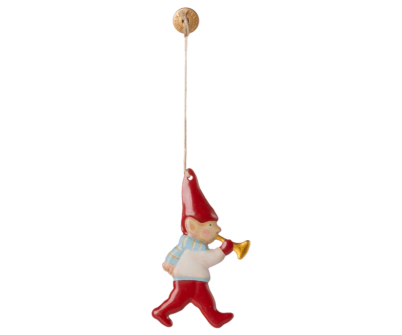 Metal ornament, Nisse med Trompet fra Maileg - Jacobsen Plus