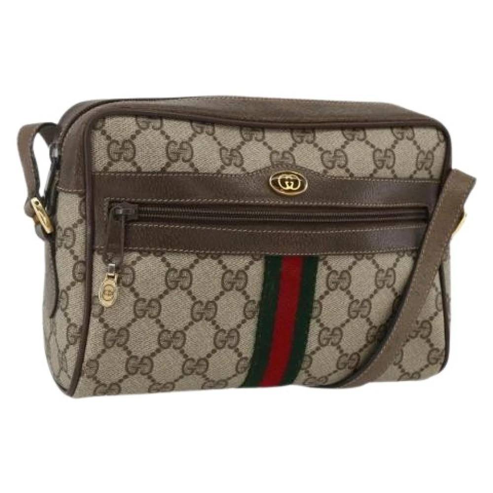 Gucci Vintage Pre-owned Vintage GG Canvas Skuldertaske - Vintage - Dame - Beige - ONE SIZE - Uld
