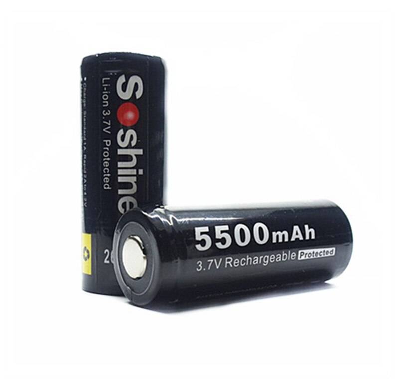 Soshine Li-ion 3.7V 5500mAh 18650 -2 pack