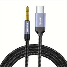 TEMU Rocoren Usb C To 3.5mm Audio Adapter C To Aux Headphone Male Cord Car Auxiliary Cable Compatible With Iphone 15 Pro Max/15 Pro/15 Plus, For Ipad Pixel 7
