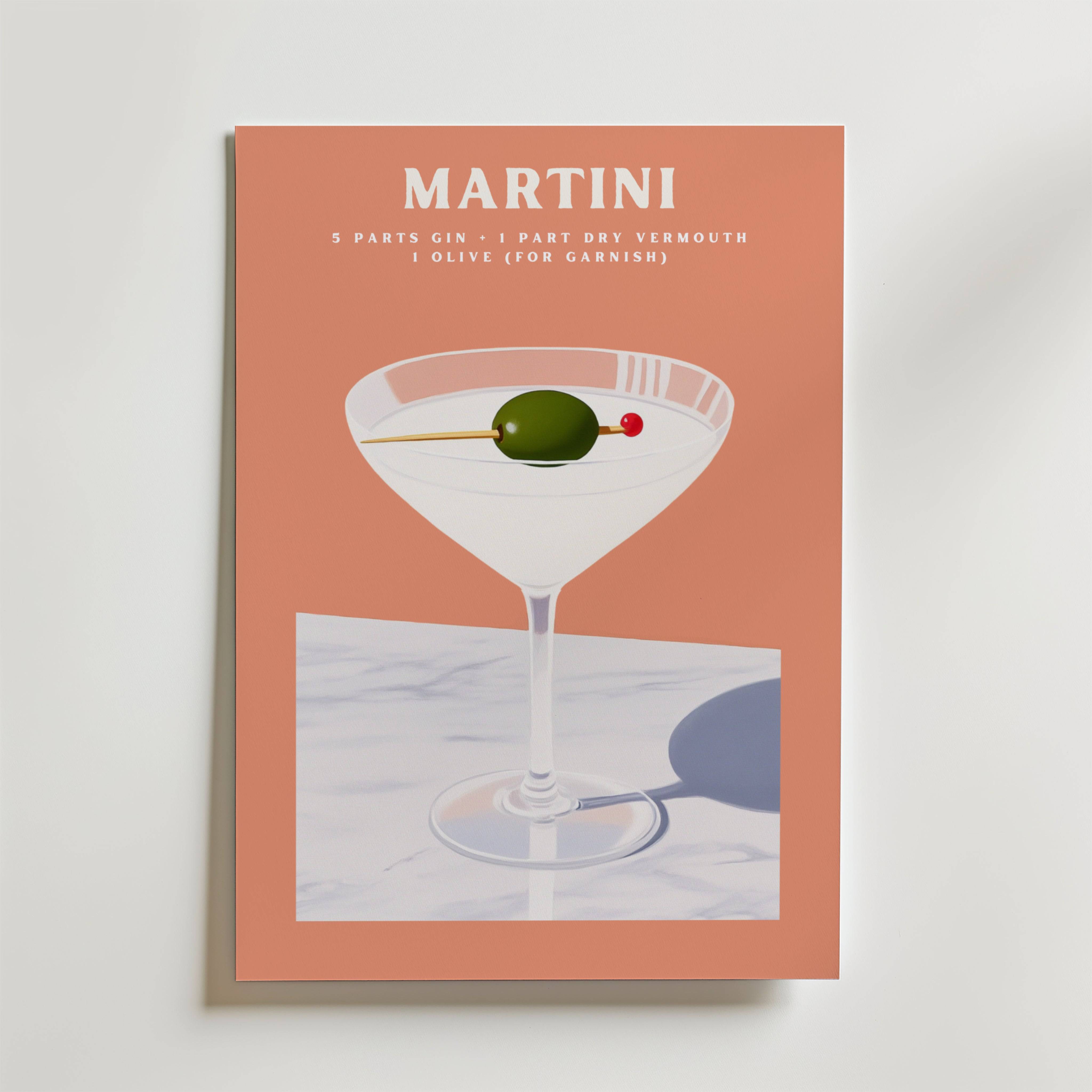 Martini Drink Poster - Fine Art Poster 100x140 cm