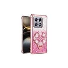 WOWUDI för Motorola Moto G20 / G30 Fodral för [Sminkspegel][Invisible Stand] Kameraskydd Glitter Skyddsfodral Stötsäkert med TPU Bling Ring Stand Fodral- Rosa