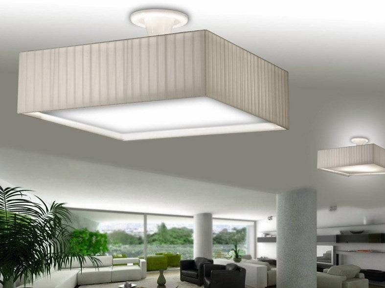 Loftlampe 2583 Racó - Fabrics tape brun / 100 x 100 cm (4x60W E27)