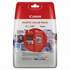 Ink-Jet Canon CLI-551XL value pack & papper 10x15 50st