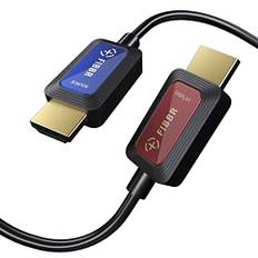 8K Glasfaser HDMI Kabel 2M, 48Gbps High-Speed HDMI 2.1 Kabel 8K@60Hz 4K@120Hz Dolby/Dynamic HDR/HDCP 2.3/eARC 8K Glasfaserkabel mit einer Richtung, kompatibel mit Blu-ray/TV-Box/HDTV/Projektor