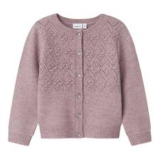 Name It Cardigan - Stickad - NmfBatrille - Elderberry - Name It - 3 år (98) - Cardigan