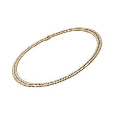 Geneve halskæde i 14 karat massivt guld, 45 cm og 1 række (7,5 mm)