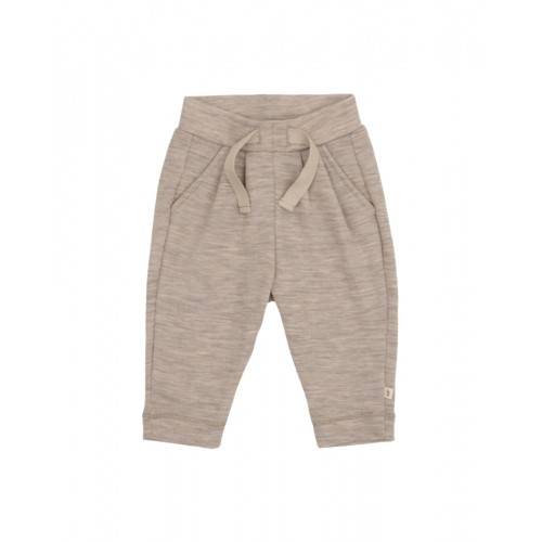 Bukser Med Snor I Taljen I 100% Merino Uld Til Baby Beige Melange 62