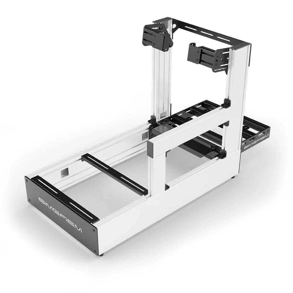 SIMGASM | Pro Aluminum Sim Racing Cockpit - Side Mount / White