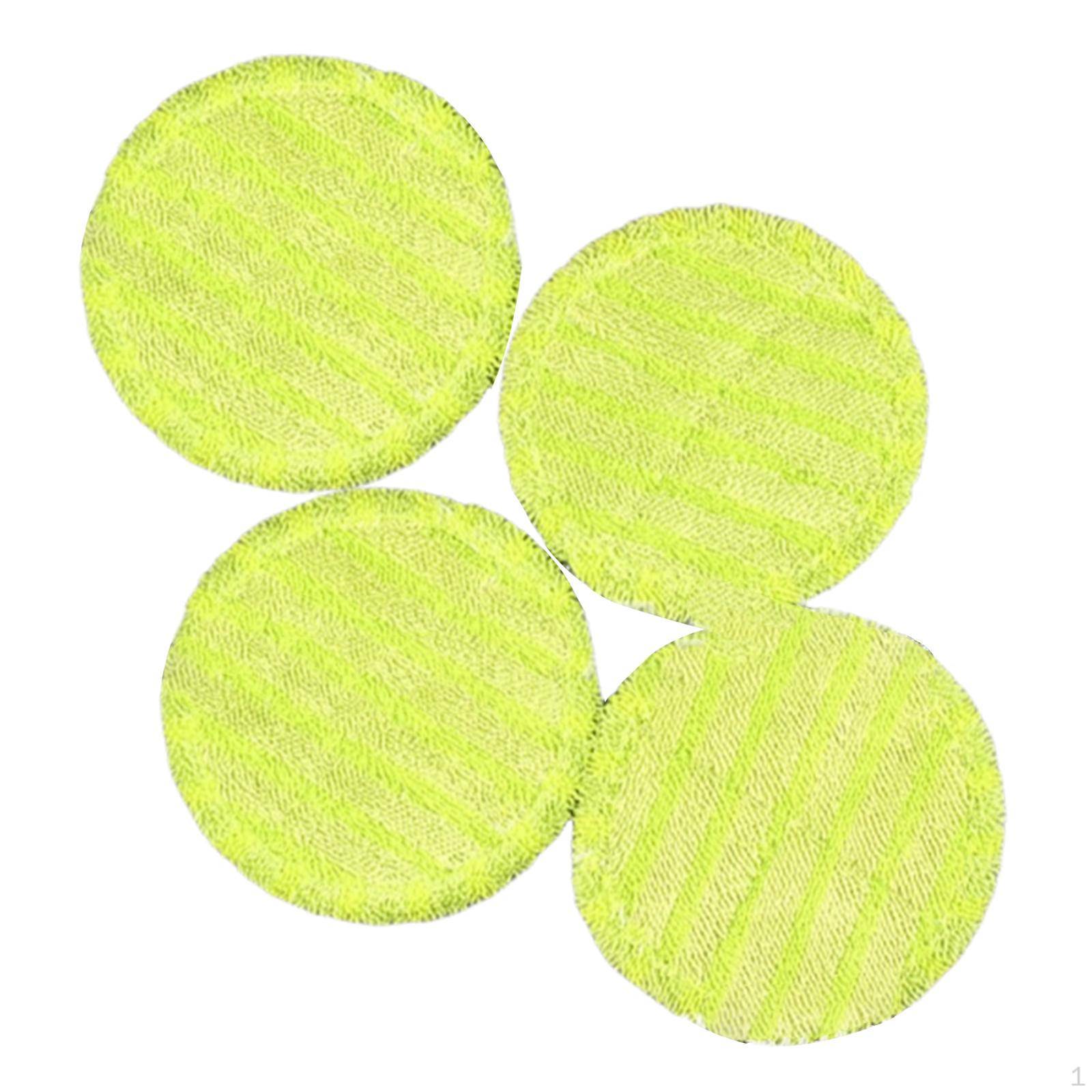 4-pack Elektriska moppdynor Ersättningshuvuden, Runda Mikrofiber för Golvskrubbning blå