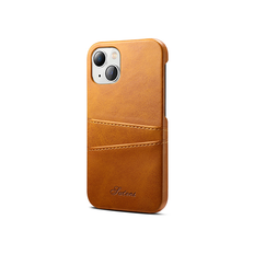 iPhone 13 Mini - NX Design™ Læder Cover M. Kortholder - Lysebrun
