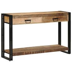 Konsolbord med låda Brun 120 x 33 x 75 cm massivt mangoträ