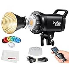 Godox SL60IIBi SL60II-Bi 75W LED-videolampa, 2800K-6500K, CRI96 + TLCI97 +, inbyggd 11 FX-effekter, ultratyst fläkt för nyfödd fotografering, porträtt, intervjubelysning, videofilmning (SL60IIBI