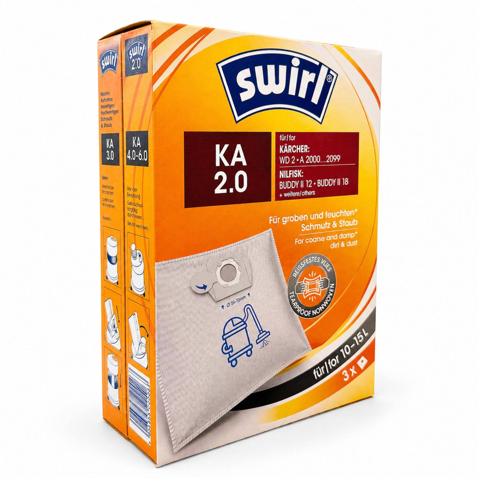 Swirl KA 2.0 Dammsugarpåsar till Kärcher / Nilfisk
