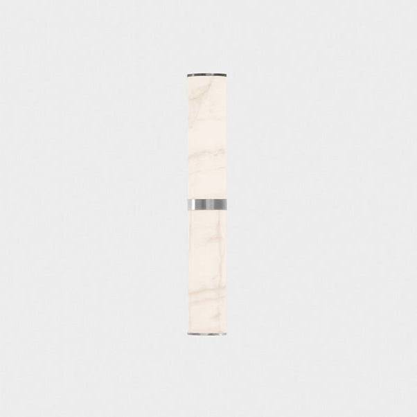 Pars væglampe, 42 cm fra Anour Brushed Stainless Steel / White Onyx - Jacobsen Plus