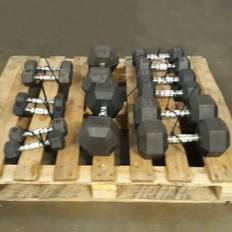 Body Power 136Kg Rubber Hex Dumbbell Set (Returns/Ex-Display)