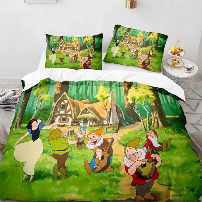 Påslakan Snövit Och De Sju Dvärgarna Skog, 135 x 200 cm