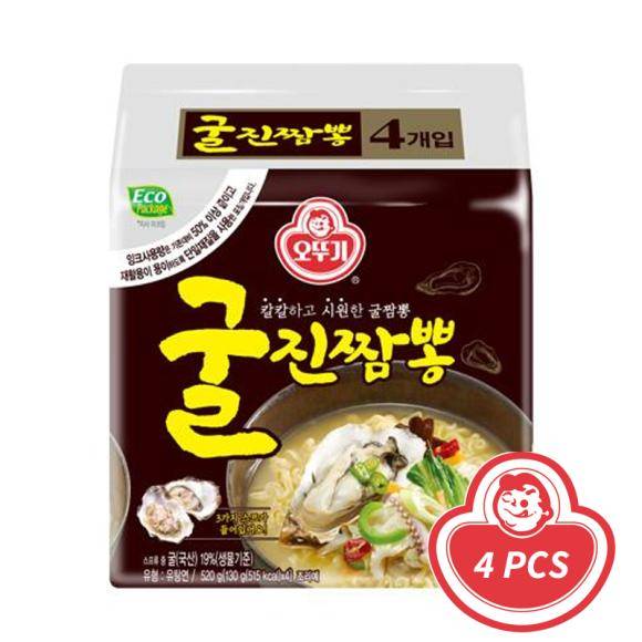 Ottogi Oyster Spicy Seafood Ramen 130g x 4 (2 alternativ) 4PCS