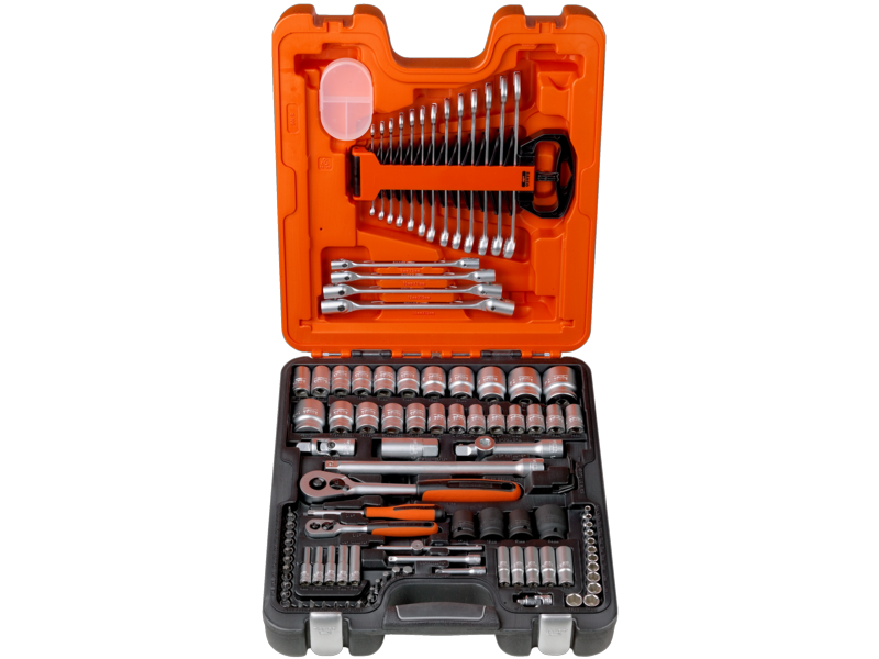 Hylsnyckelsats 1/4" och 1/2" med U-ringnycklar Bahco 106 delar