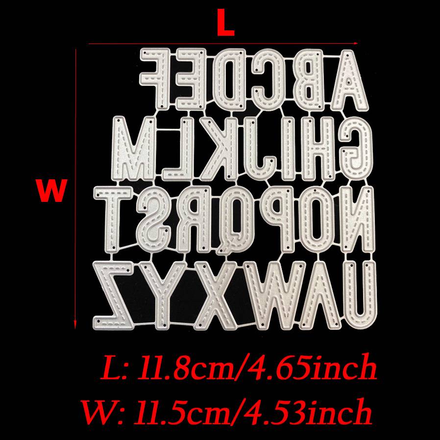 TEMU A To Z Alphabet Cutting Dies | Letter Metal Die Cuts For Scrapbooking Album Card Making Paper Crafts, Silvery Material