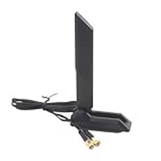 WiFi 6E trebandsantenn 6 GHz 5 GHz 2,4 GHz spel WiFi-antenn magnetisk bas med förlängningskabel för PC skrivbord