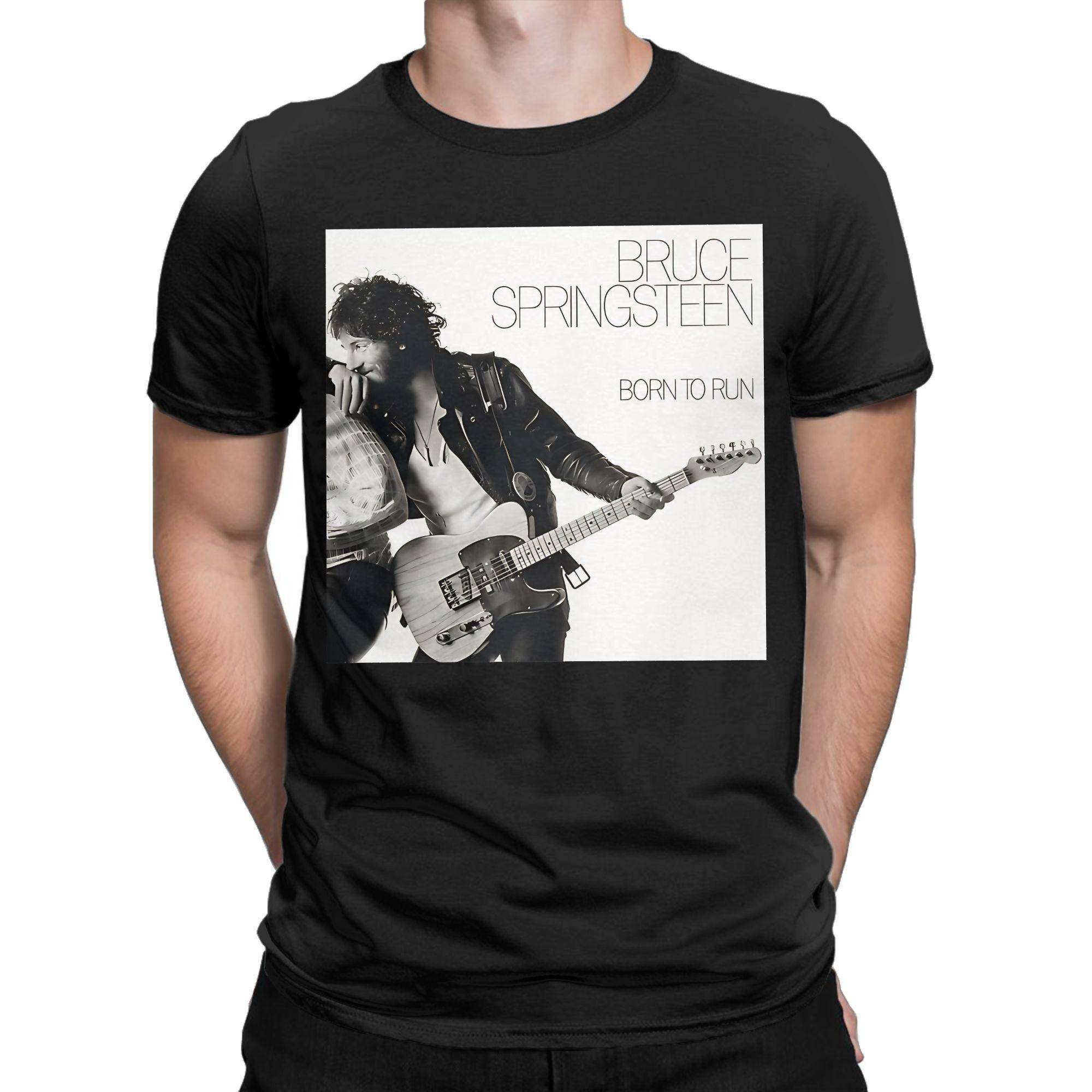 Bruce Springsteen Born To Run Grafisk 100% Bomulls T-shirt Bruce Springsteen Toppar T-shirts För Unisex cm black