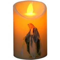 Jesus christ candles lampa led värmeljus romantisk pelarljus flamfritt elektroniskt ljus batteridrivet - 3