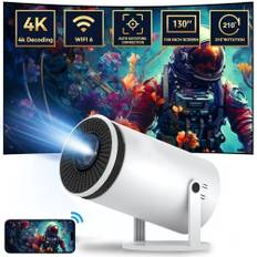 OBOSOE 4K Smart Miniprojektor – Android 12, WiFi 6 og Bluetooth 5.2, 160ANSI, 180° drejelig, Auto Keystone