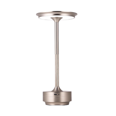 Opladelig LED bordlampe CCT touch dæmpbar Sølv