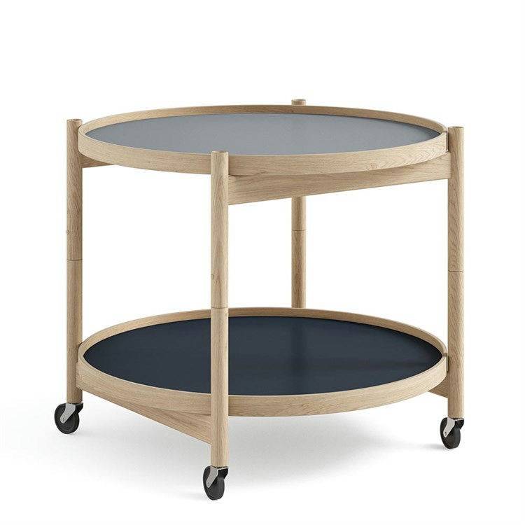 Brdr. Krüger Bølling Litet Bord Natur Ek Water: Blue/Dark Blue Ø60 cm