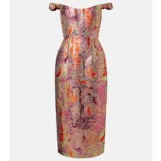 Markarian Amina brocade off-shoulder midi dress - multicoloured - S