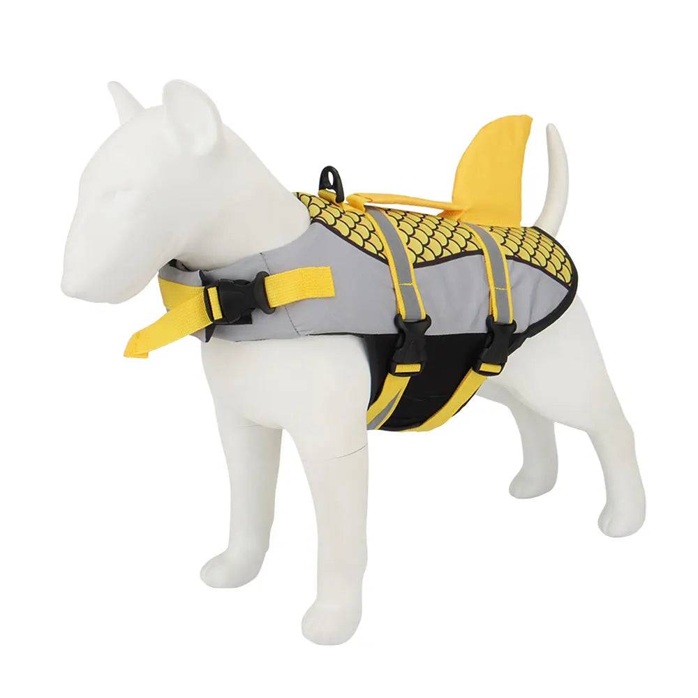 Shark Swim Vest & Life Jacket for Dogs - YELLOW / XS / HB (XS)