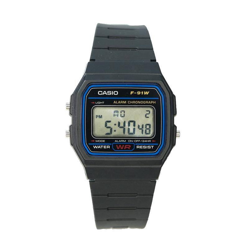 CASIO Anpassad klocka modifierad serie hög mode Kvarts hartsrem män och kvinnor samma stil färgad urtavla F-91W-1JH(Team1078-GaiZhuang-) JingDianHui g