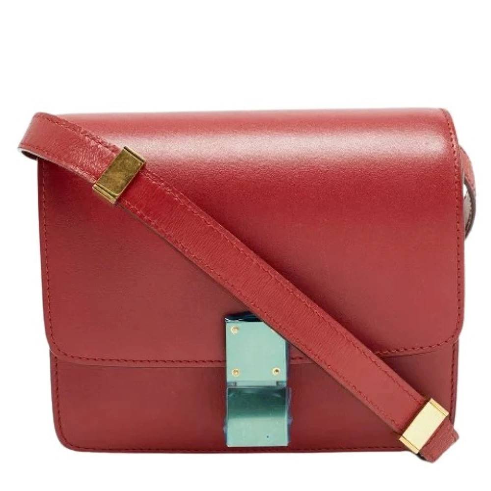 Celine Vintage Pre-owned Vintage Cross Body Taske - Vintage - Dame - Rød - ONE SIZE - Læder