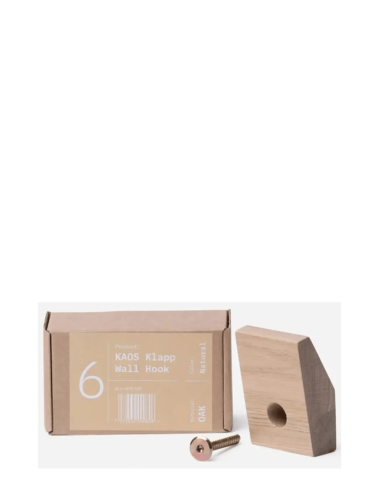 KAOS Klapp Wall Hook For Wooden + Recycled Chair Natural Oak - Beige - One Size