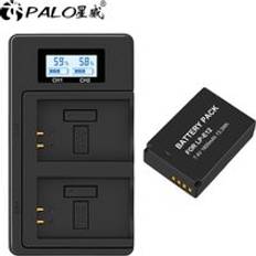 1-4 st 1800 mah lp -e12 lpe 12 lp e12 kamera batteri akku + lcd usb laddare för canon m 100d kiss x7 rebel sl1 eos m10 eos m50 dslr - 1st och laddare