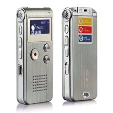 Voice Record Mini 8gb Digital Sound Audio Recorder Dictaphone 2-in-1 Mp3 Player Lcd Screen Display For Lectures Meetings silver