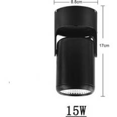 Anjoet 8w 15w ultraviolett ljus led spotlight 110v 220v uv lysrör 395nm svart ljus violett lampor prom belysning - 15w / Eu-kontakt
