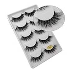 UAMOU 3D Faux Mink Fransar Naturliga Långa Mjuka Lösögonfransar Makeup Wispy Dramatisk Fluffiga cilios Lösögonfransar Cheerfully (Color : G603, Size : 10 boxes(50 PAIRS))