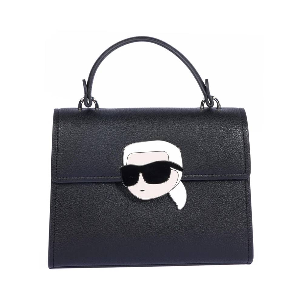 Karl Lagerfeld Ikon Grainy Crossbody - Tasker - Dame - Sort - ONE SIZE - Uld